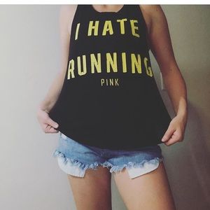 “I hate running” Pink Victoria’s Secret